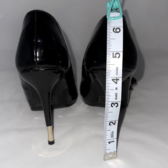 Diva Lounge Black Patent Bow Stilettos - Picture 9 of 10